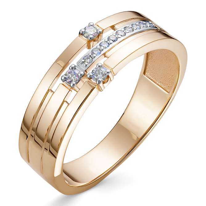 Кольцо, золото, бриллиант, 3991-110